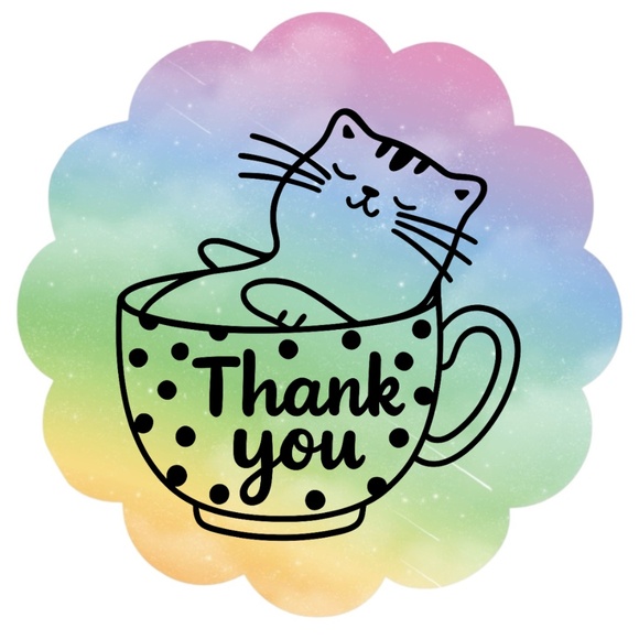 Thank You Cat Stickers Labels Boutique Packaging Thank You Seals - Picture 14 of 14
